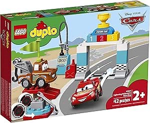 LEGO DUPLO Disney and Pixar Cars Lightning McQueen's Race Day 10924 Toddler Toy with Lightning McQueen and Mater; Great Gift for Kids Who Love Race Car Toys and Tow Trucks, New 2020 (42 Pieces)