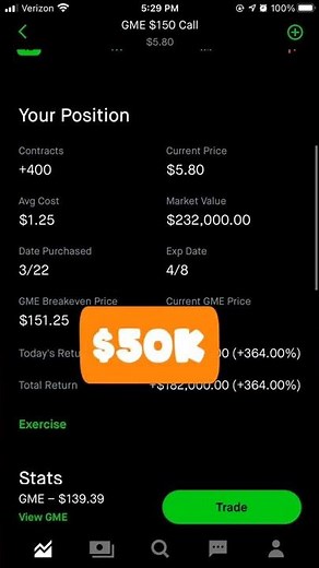 $185,000 GAMESTOP GAIN in ONE DAY! | WallStreetBets GAINS