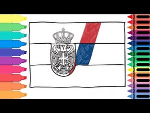 How to Draw Serbia Flag - Drawing the Serbian Flag - Art colors for kids | Tanimated Toys