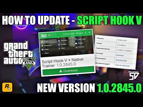 GTA V - HOW TO UPDATE SCRIPT HOOK V 1.0.2845.0 NEW VERSION | SHIVAXD 2K23
