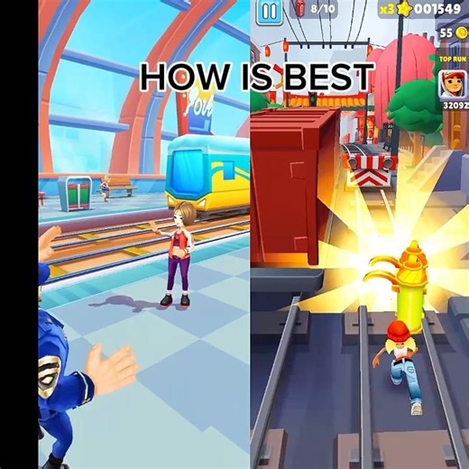 Subway surfers VS subway princess runner #gameplay #viral #tending #shots