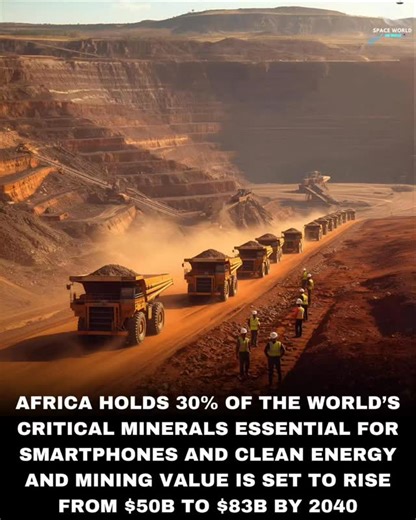 Rochak Tathya Post on Instagram: "𝐀𝐅𝐑𝐈𝐂𝐀 𝐇𝐎𝐋𝐃𝐒 𝟑𝟎% 𝐎𝐅 𝐓𝐇𝐄 𝐖𝐎𝐑𝐋𝐃’𝐒 𝐂𝐑𝐈𝐓𝐈𝐂𝐀𝐋 𝐌𝐈𝐍𝐄𝐑𝐀𝐋𝐒 — 𝐀𝐍𝐃 𝐈𝐓𝐒 𝐌𝐈𝐍𝐈𝐍𝐆 𝐕𝐀𝐋𝐔𝐄 𝐈𝐒 𝐒𝐄𝐓 𝐓𝐎 𝐁𝐎𝐎𝐌 𝐁𝐘 𝟐𝟎𝟒𝟎 🌍⛏️ Africa is home to some of the 𝐫𝐢𝐜𝐡𝐞𝐬𝐭 𝐦𝐢𝐧𝐞𝐫𝐚𝐥 𝐫𝐞𝐬𝐞𝐫𝐯𝐞𝐬 𝐨𝐧 𝐄𝐚𝐫𝐭𝐡, holding nearly 𝟑𝟎% 𝐨𝐟 𝐭𝐡𝐞 𝐰𝐨𝐫𝐥𝐝’𝐬 𝐜𝐫𝐢𝐭𝐢𝐜𝐚𝐥 𝐦𝐢𝐧𝐞𝐫𝐚𝐥𝐬 — the essential ingredients used in smartphones, electric cars, renewable energy systems, and advanced electronics. 