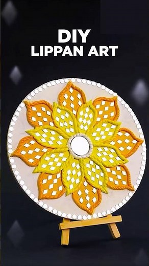 DIY Lippan Art ✨🎨 | Easy Mud Mirror Art | Traditional Wall Decor Tutorial