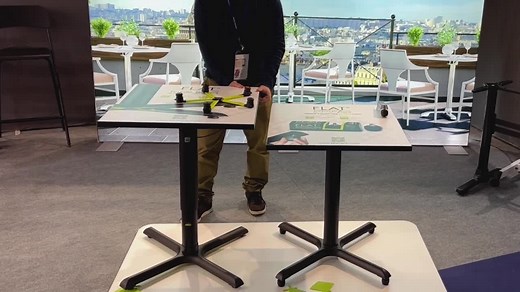 Transform your dining, buffet, or bar layout effortlessly with our range of self-stabilizing, height-adjustable table bases. Explore the range here: https://vist.ly/3c7ii #FlatTech #HeightAdjustableTable #HospitalityDesign #TableBases | FLAT Technologies | Facebook