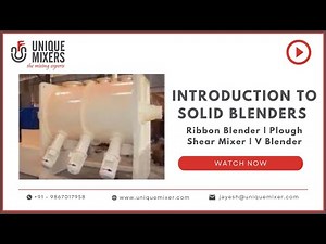 Solid Blender| Ribbon Blenders | Plough Shear Mixer | V Blender #industrialmixer #ribbonblender