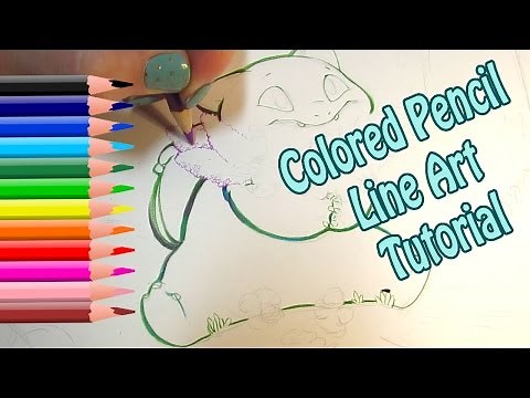 Tutorial Colored Pencil Outlines for Copic Illustrations