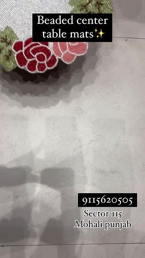 Elegance woven in every bead – Transform your table into a masterpiece with our exquisite beaded center table mats." Order on 9115620505 #kiaans #kiaanstheminimall #FreeShipping #handloomstore #trendingreels2024 #centertablermats | Kiaan's Home Decor N Styling