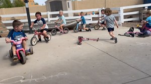 “Schemas are described as patterns of repeated behaviour which allow children to explore and express developing ideas and thoughts through their play and exploration. Children experimenting with a rotational play schema often love to move, because they are exploring the concept of movement around a fixed point. They will naturally want to explore this in depth by trying out different ways of moving, different speeds, directions and sizes of movement. Children working within a rotating play schem