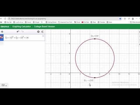 Circle Diameter on Desmos