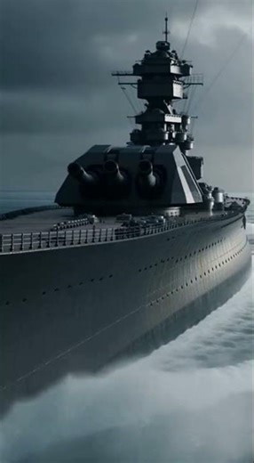 「嵐を切り裂く未来戦艦ヤマト：レールガン一閃！」"Future Battleship Yamato: Railgun’s Strike Through the Storm!" #military