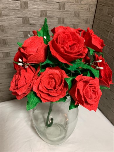 One Dozen Red Roses Bouquet - Etsy