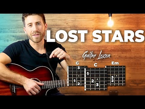 Lost Stars Guitar Tutorial - Adam Levine (EASY CHORDS guitar lesson)