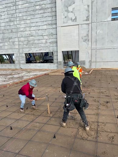 Concrete Slab Installation at Construction Site