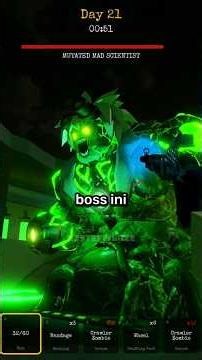 Mad scientist becomes giant mutant zombie #roblox
