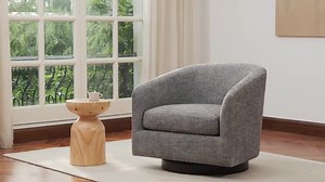 Spruce & Spring Nereus Rust Velvet Swivel Accent Chair with Arms and Wood Base SSA1079E-H732