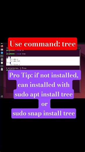 What's inside your directory? tree command #linux #ubuntu #coding #tutorial #trending #shorts