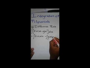 Mathematics N4 : Integration of Polynomials