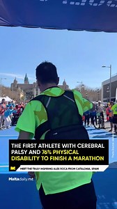 Speaking to Spanish media ‘El Mundo’, he stated that: ‘The limit is up to you, and if you want to achieve an objective, whatever difficulties you have, with attitude, willpower, perseverance and resilience, you can achieve everything you propose. 🟡 Read: https://maltadaily.mt/worlds-first-athlete-with-76-physical-disability-to-finish-a-marathon/ #MaltaDaily | Malta Daily