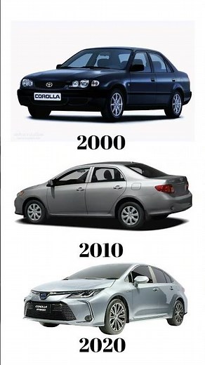 Toyota Corolla Design Evolution | 2000 → 2010 → 2020 #shorts #toyota #toyotacorolla