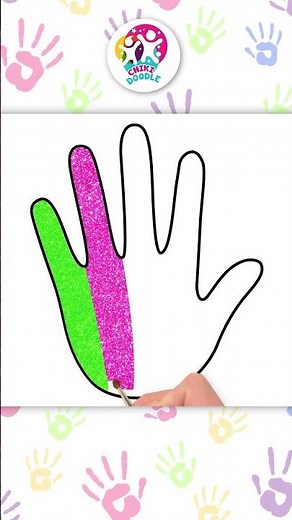 ✏️✨How To Draw Hands With Glitter Drawing | Chiki Doodle✋ #shorts #handdrawing #drawingforkids