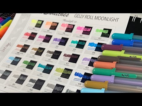 Unboxing the New Gelly Roll Moonlight Colors | Free Swatch Page (LIVE)