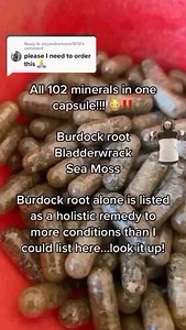 Sea Moss and Burdock root/ Bladderwrack detox capsules available on website @ www.meelahmoss.com 🌿(link in bio 🔗 ) 👈👈👈 Sea Moss and Bladderwrack/burdock root combined contains all 102 minerals essential to the human body. Together, they promote healthy brain function, thyroid function and strong bones. Sea Moss and bladderwrack also helps increase and boost immune function, energy levels and stamina while cleansing the digestive tract and colon ⚡️ Take 2 capsules per day for 30 days ✅ Eat t