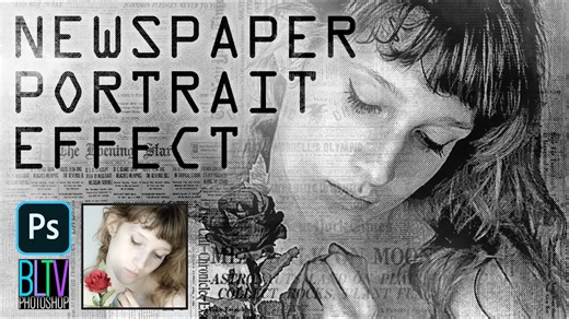 Photoshop: How to create a powerful newspaper portrait effect!