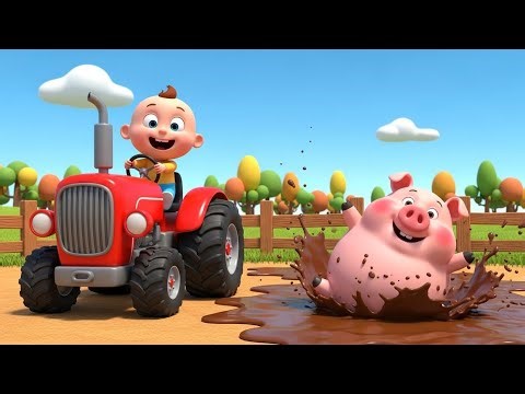 Baby Drives the Tractor Song 🚜 | Nursery Rhymes & Baby Songs for Toddlers | Kids Tractor Song