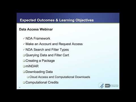 NIMH Data Archive NDA Data Access Webinar