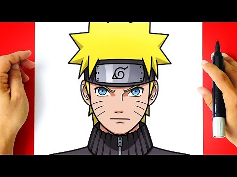 Como DESENHAR o NARUTO passo a passo - Cómo DIBUJAR a NARUTO paso a paso - DRAWING NARUTO