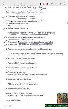 cell 10 important points. #science #biology#revision