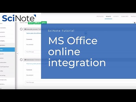 How to use MS Office Online Integration | SciNote