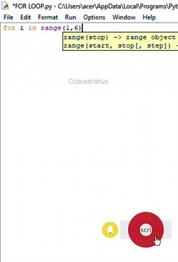 Python For Loop Using numbers#shorts#trending#forloop