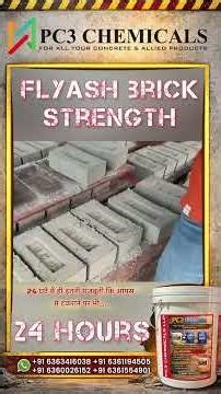 24 Hours Fly Ash Block Strength Test| Hammer Test + Metal Sound-PC3 UltraMix Admixture #pc3chemicals