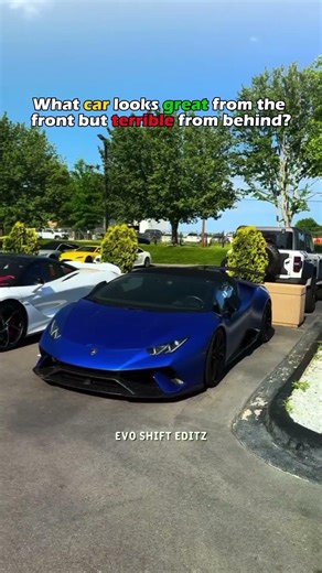 What car looks great from the front but terrible from behind?