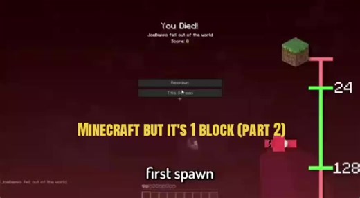 Minecraft But It's 1 Block - Part 2 Gameplay
