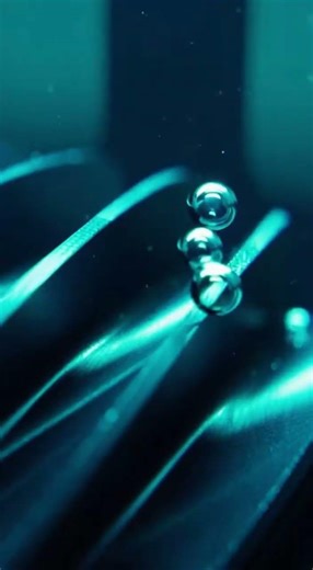 A massive underwater research facility simulation room