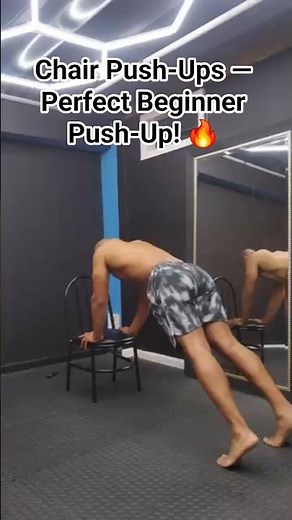 Chair #Push-Ups — Perfect Beginner Push-Up! 🔥