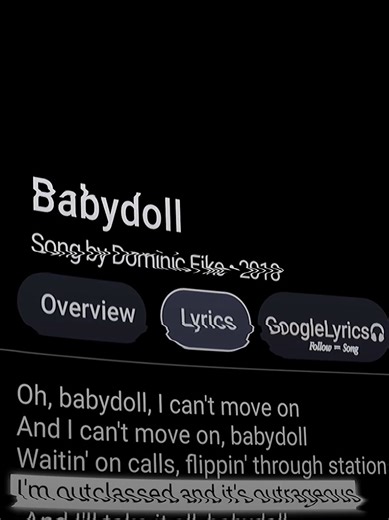 babydoll by Dominic fike LYRICS🎧 #babydoll #song #music #dominicfike #googlelyrics🎧