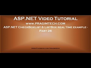 Mind Luster - Learn Asp net checkboxlist and listbox real time example Part 26