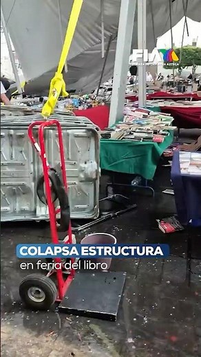 Se desploma estructura en Feria del Libro en Nezahualcóyotl⁣, Edomex
