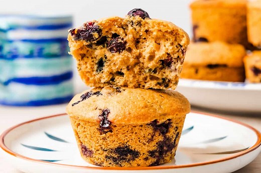 Healthy Blueberry Muffins | The Mediterranean Dish