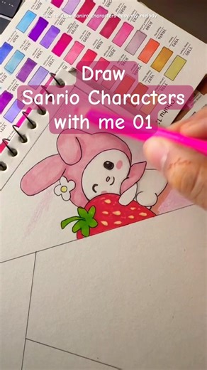 How to draw Sanrio Character My Melody #easy #drawing #drawingtutorial #cute #ytshorts #aesthetic
