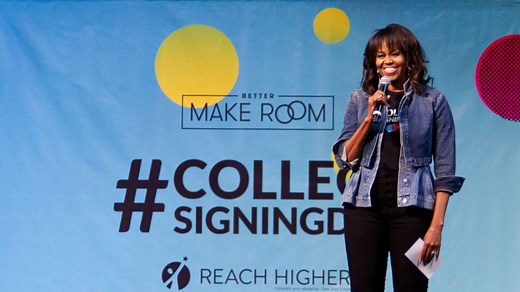 Michelle Obama's inspiring message to first-generation college students: 'There are so many people who believe in you'