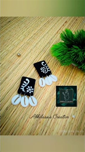 Handmade Fabric Jewellery Tutorial video 🖤🤍#handmadeearrings