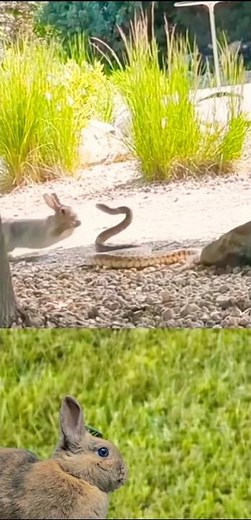 rabbit vs snake fight