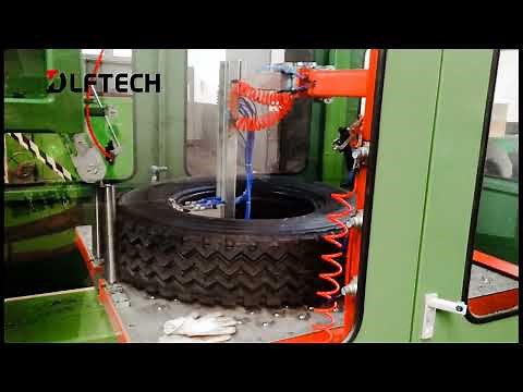 Tire section cutting machine