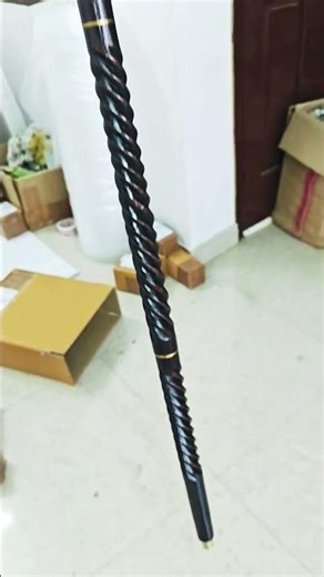 Brass Snake Handle Walking Stick 🐍 | Luxury Wooden Cane #shorts #vintage #luxury