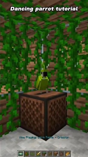 Dancing Parrot Tutorial #minecraft #shorts