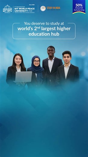 Choose MIT-WPU where ambition meets real-world impact. ✅Top 200 World Universities with global recognition ✅$160M received in research grants ✅650 active industry partnerships ✅5,000 research publications ✅22,000 students learning on campus MIT-WPU offers an ecosystem built for growth, innovation, and opportunity. Applications Open for 2026 Admissions! | MIT World Peace University